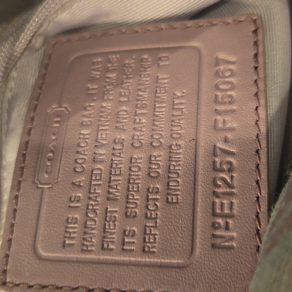 Coach Mauve and Gray Signature Shoulder bag with Mauve Adjustable handle - Picture 8 of 9